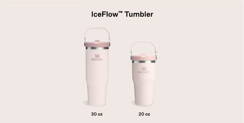 The IceFlow™ Flip Straw Tumbler Size Compare